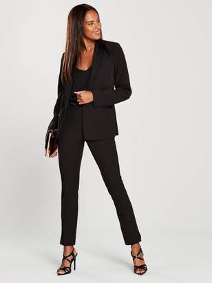V By Very Petite V by Very Petite Lace Trim Tailored Trouser - Black