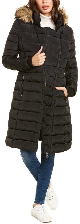 Nanette Lepore Vertical Quilted Puffer Coat - ShopStyle Casual Jackets