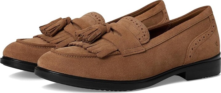 ECCO Dress Classic 15 Tassel Loafer Women's Shoes Camel Suede : EU 35 (US Women's 4-4.5) M, Leather