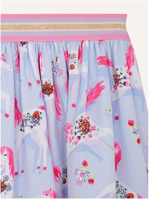 Monsoon Girls S.E.W. Floral Unicorn Skirt - Lilac