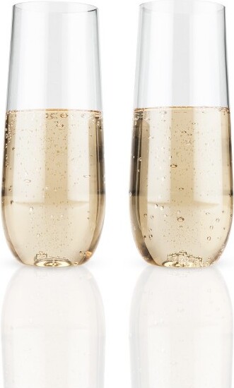 True TrueFlexiStemlessChampagneFlutesSetof2,Reusable&Shatterproof8ozChampagneGlassesforTravel,Beach,BBQParty,Outdoor,HousewarmingGifts