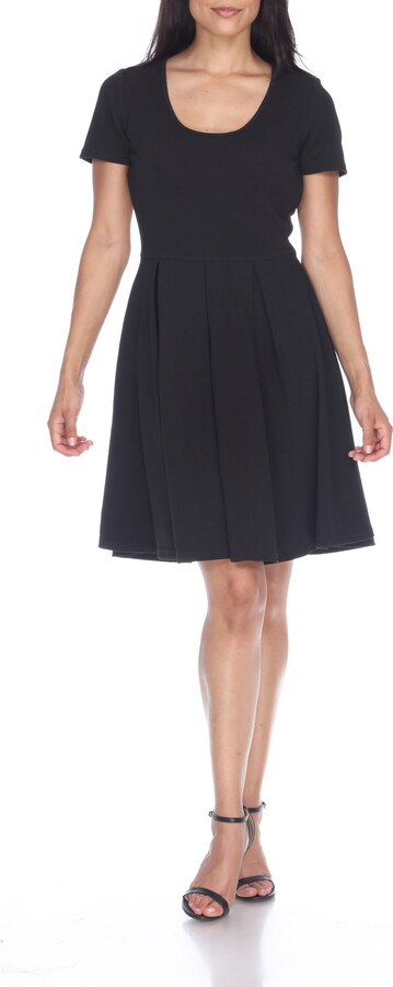 White Mark Fashion White Mark Women’s Short Sleeve Fit and Flare Dress