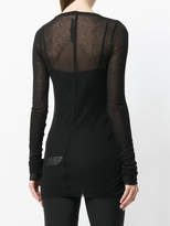 Thumbnail for your product : Rick Owens Lilies sheer slim fit jersey