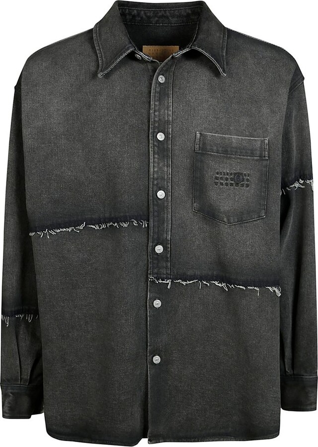 MM6 MAISON MARGIELA Raw-Cut Curved Hem Shirt