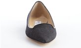 Thumbnail for your product : Jimmy Choo navy denim and leather pointed toe 'Attila' flats