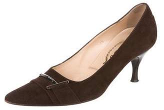 Tod's Suede Pointed-Toe Pumps