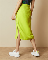 Thumbnail for your product : Ted Baker SAXIN Neon slip skirt with side slit
