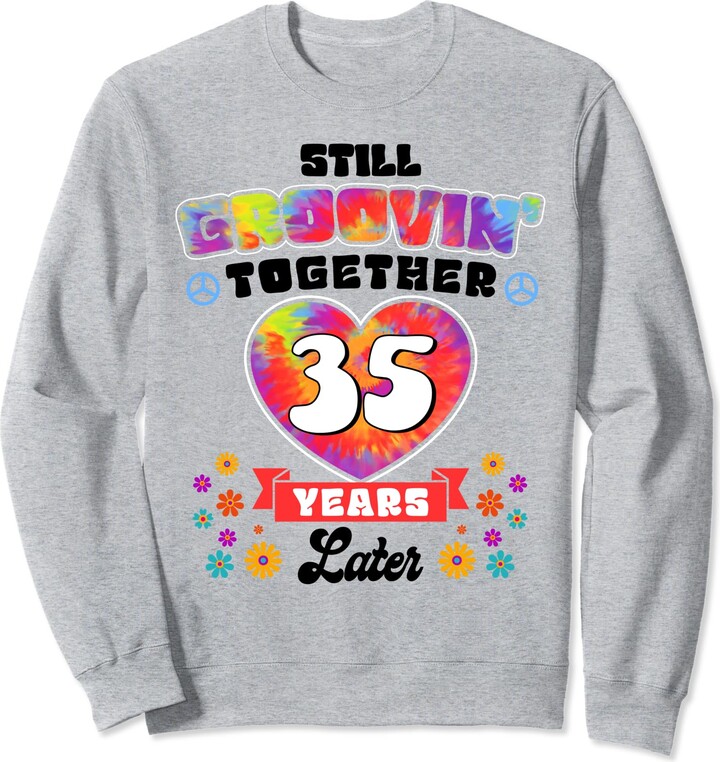 Wedding Anniversary Matching Couples Groovy 35th Wedding Anniversary