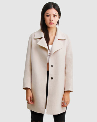 neutral wool coat