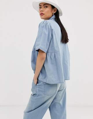 Mads Norgaard chambray shirt in organic cotton