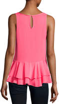 Thumbnail for your product : Milly Ruffled Stretch-Silk Tank
