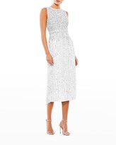 Thumbnail for your product : Mac Duggal Sequin High-Neck Column Midi Dress