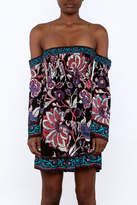 Thumbnail for your product : Flying Tomato Off The Shoulder Print Mini Dress
