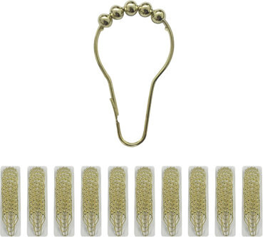 The Renovators Supply Inc. All Brass Shower Curtain Hooks