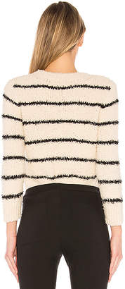 Vince Fuzzy Striped Crew Pullover