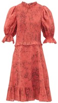 Thumbnail for your product : Sea Mimi Smocked Floral-print Dress - Red Print