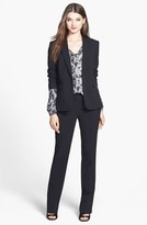 Thumbnail for your product : Vince Camuto Lace Print Scoop Neck Blouse (Regular & Petite)