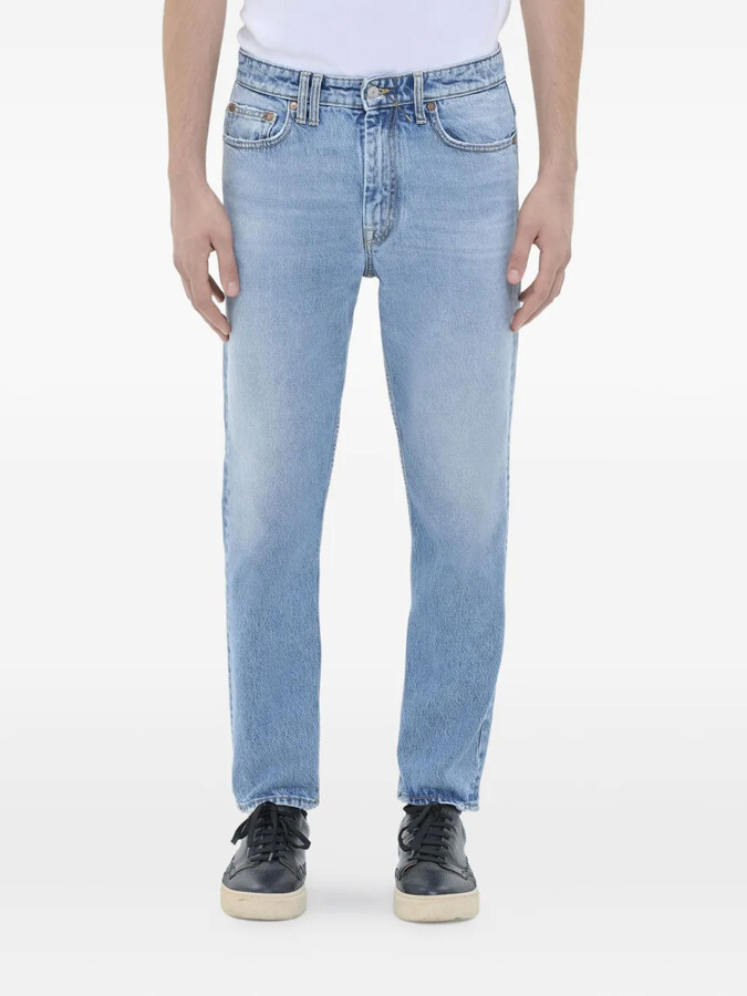 Cycle Logo-Patch Frayed Jeans