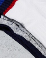 Thumbnail for your product : Polo Ralph Lauren 3-pack quarter length sport socks in gray, white, navy with stripe logo