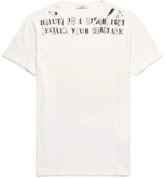Valentino Printed Cotton-jersey T-shirt