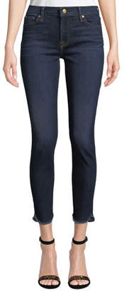 7 For All Mankind Ankle Skinny Jeans with Scalloped Hem