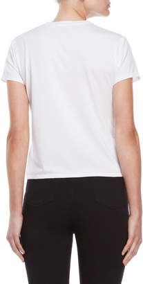 Poof Apparel White Stripe Front Tee