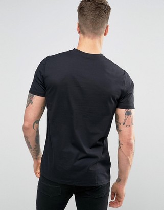 Fred Perry V Neck T-Shirt in Black