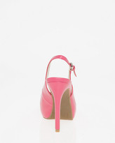 Thumbnail for your product : Le Château Faux Leather Peep Toe Slingback Sandal