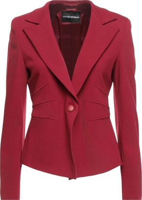 Emporio Armani Suit Jacket Brick Red - ShopStyle