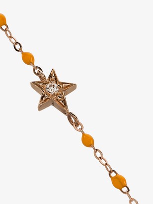 Gigi Clozeau 18K rose gold star 17 CM beaded diamond bracelet