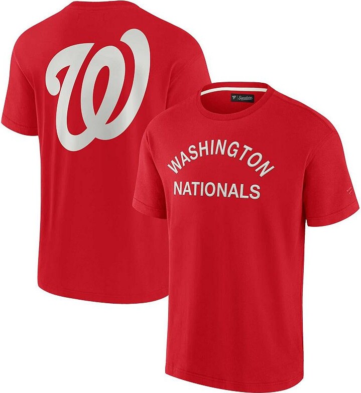Unbranded Unisex Fanatics Signature Red Washington Nationals Super Soft T-Shirt