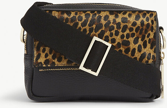 Bibi Leopard Print Leather Crossbody Bag, Whistles