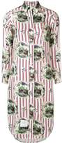 Thumbnail for your product : Thom Browne Tricolor Long Sleeve Shirtdress