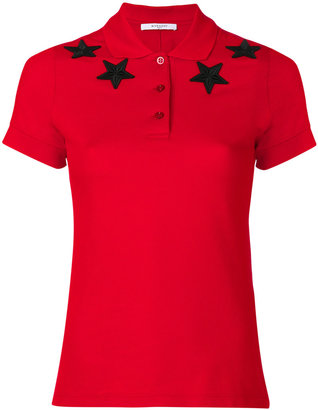 Givenchy star appliqué polo shirt