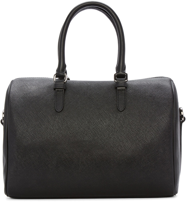 Versace Black Faux Leather Duffle Bag ShopStyle Travel Duffels & Totes