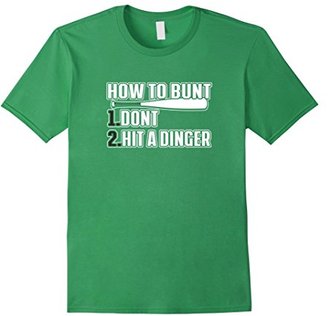 Men's How To Bunt TShirt - Funny Baseball Fastpitch Softball Shirt 3XL