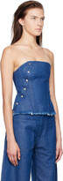 Thumbnail for your product : Marques Almeida Blue Patchwork Corset