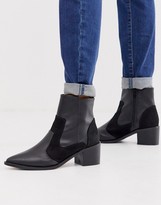 london rebel metal insert heel low heel chelsea boot