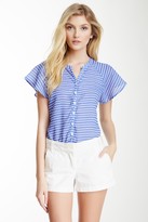 Thumbnail for your product : Tulle Polka Dot Flutter Sleeve Shirt