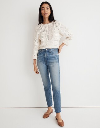 Madewell The Petite Perfect Vintage Jean in Bainton Wash: Raw-Hem Edition