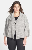 Thumbnail for your product : Eileen Fisher Herringbone Swing Jacket (Plus Size)