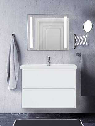 Tuhome Mariana Medicine Cabinet, One External Shelf, One-Door Mirror Cabinet, Two Internal Shelves, White, for Bathroom