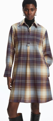 COS Checked Mini Shirt Dress - ShopStyle