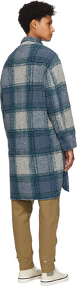 Etoile Isabel Marant Blue Wool Gabriel Blanket Coat