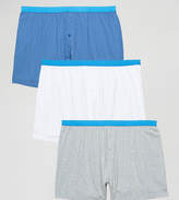 Thumbnail for your product : ASOS Plus Jersey Boxers With Blue Waistband 3 Pack