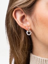 Thumbnail for your product : Yoko London 18kt white gold Eclipse Akoya pearl and diamond hoop earrings