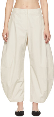 AMOMENTO Off-White Cotton Trousers
