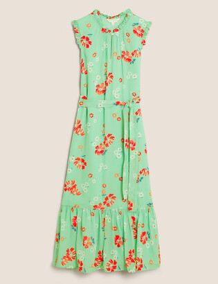 Marks and Spencer Floral Tie Waist Midi Dress