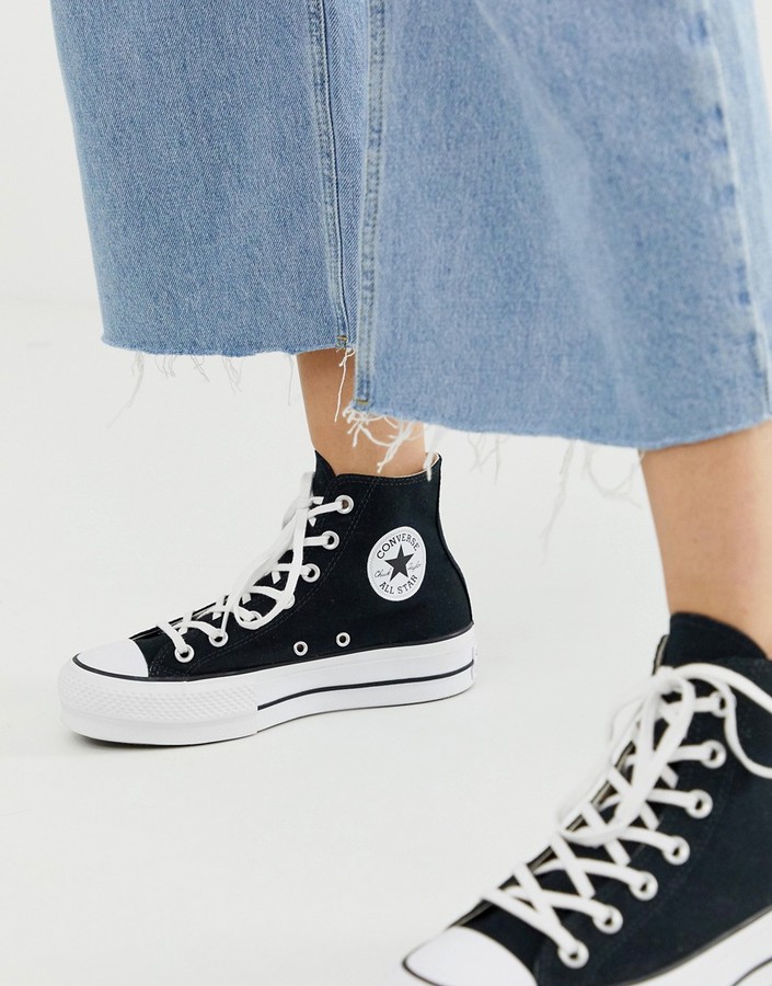 Converse Chuck Taylor All Star Hi Lift sneakers in black - ShopStyle