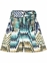 Thumbnail for your product : CHUFY Patterned Belted Shorts